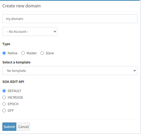 Datei:PowerDNS-Admin - Neue Domain erstellen.png